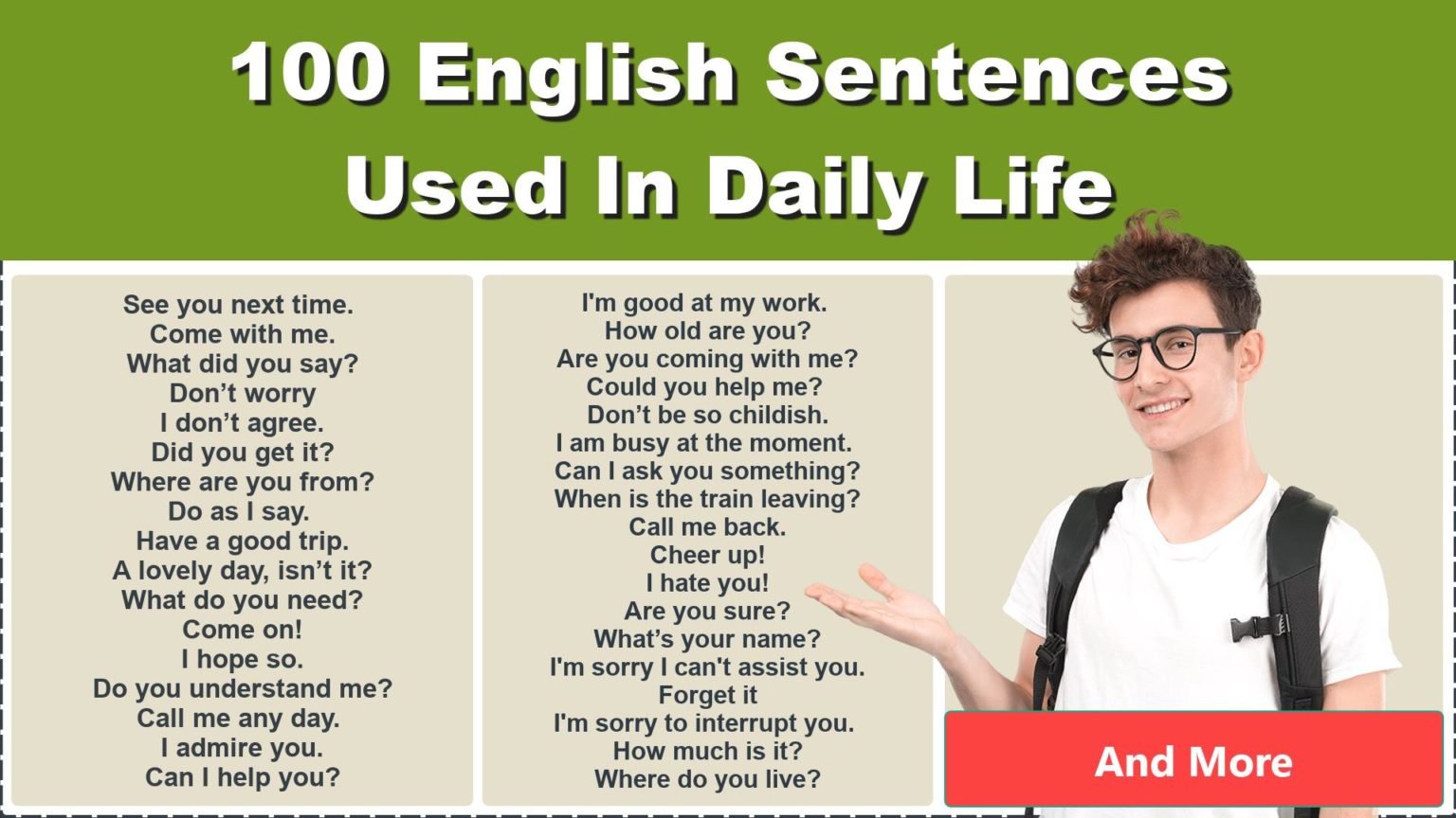 100 Daily Use English Words