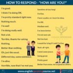 WAYS TO ANSWER TO HOW ARE YOU? - Ways to say