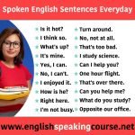 Spoken English sentences everyday