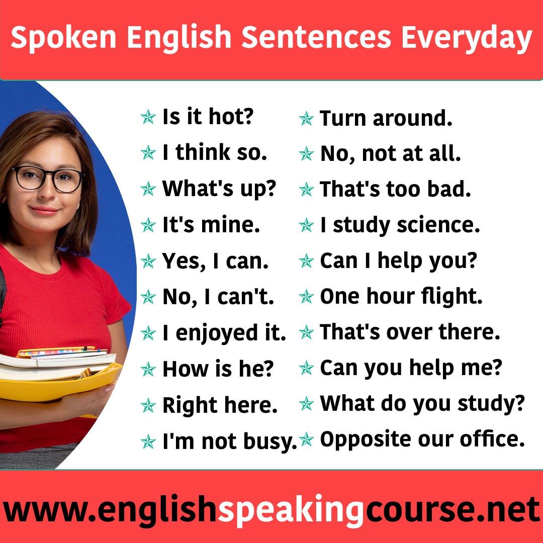 Spoken English sentences everyday