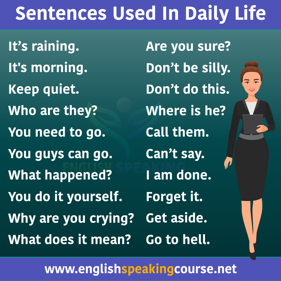 100 English sentences for daily use,