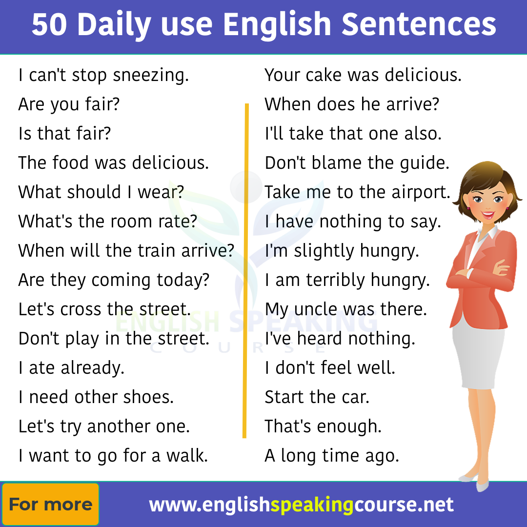 50 Sentences You can Use Everyday