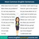 Most Common English sentences used in daily life - English Sentences