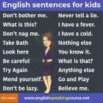 Short English sentences for kids English for kids 01