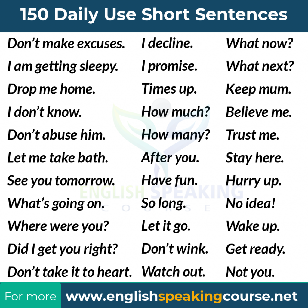 Short Sentences In Poetry