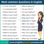 50 Most common questions in English