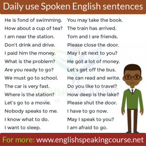 Learn Spoken English sentences - English Sentences