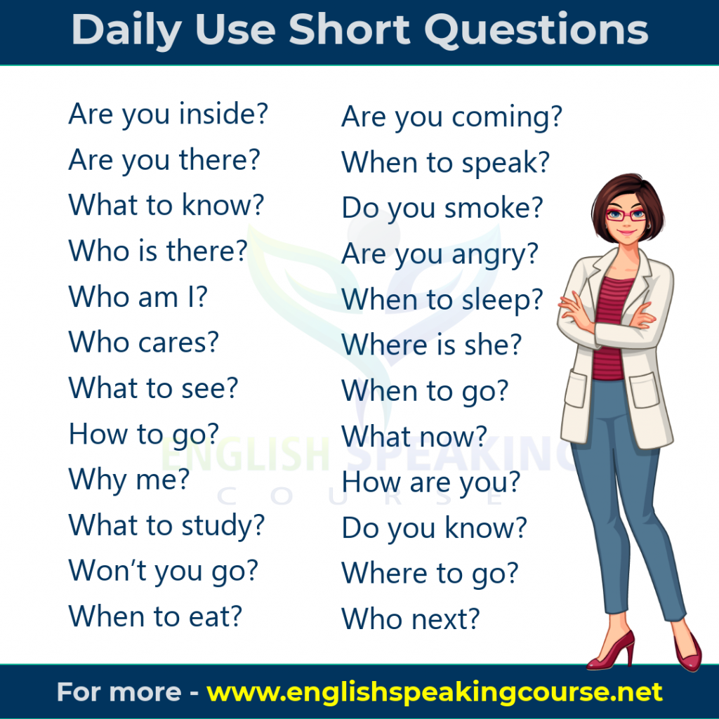 100 Spoken English Questions - Speaking