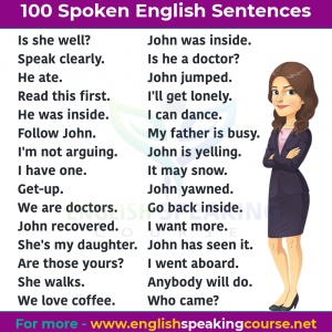 100 Sentences Used in Daily life - English Phrases