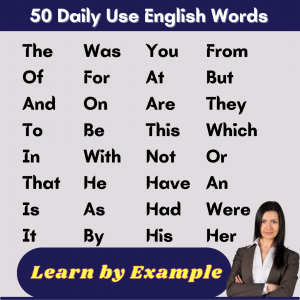 50 Daily use English Words - Vocabulary