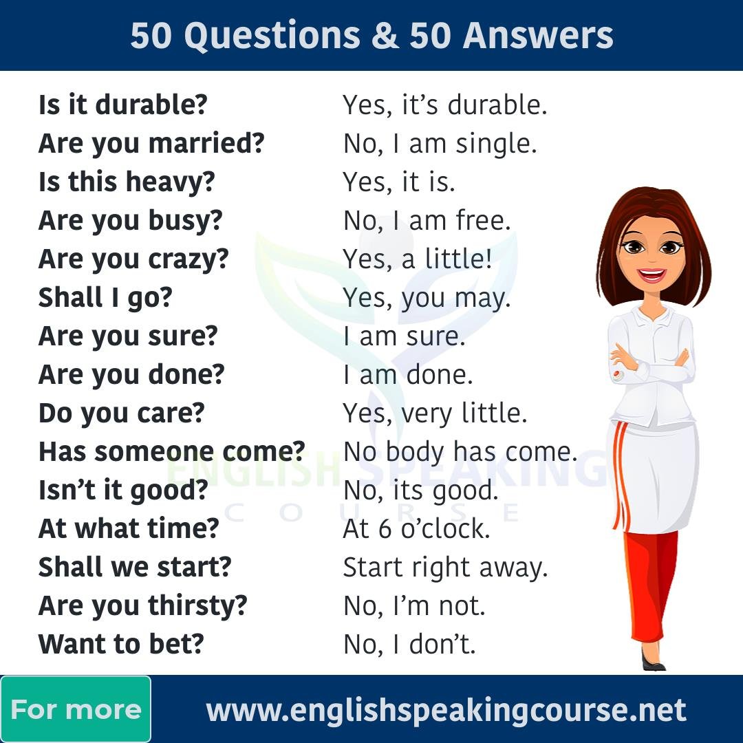 50 Questions and 50 Answers