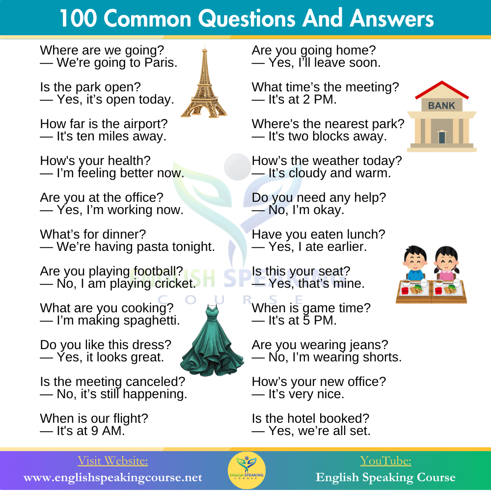 100-questions-answers-for-daily-conversation