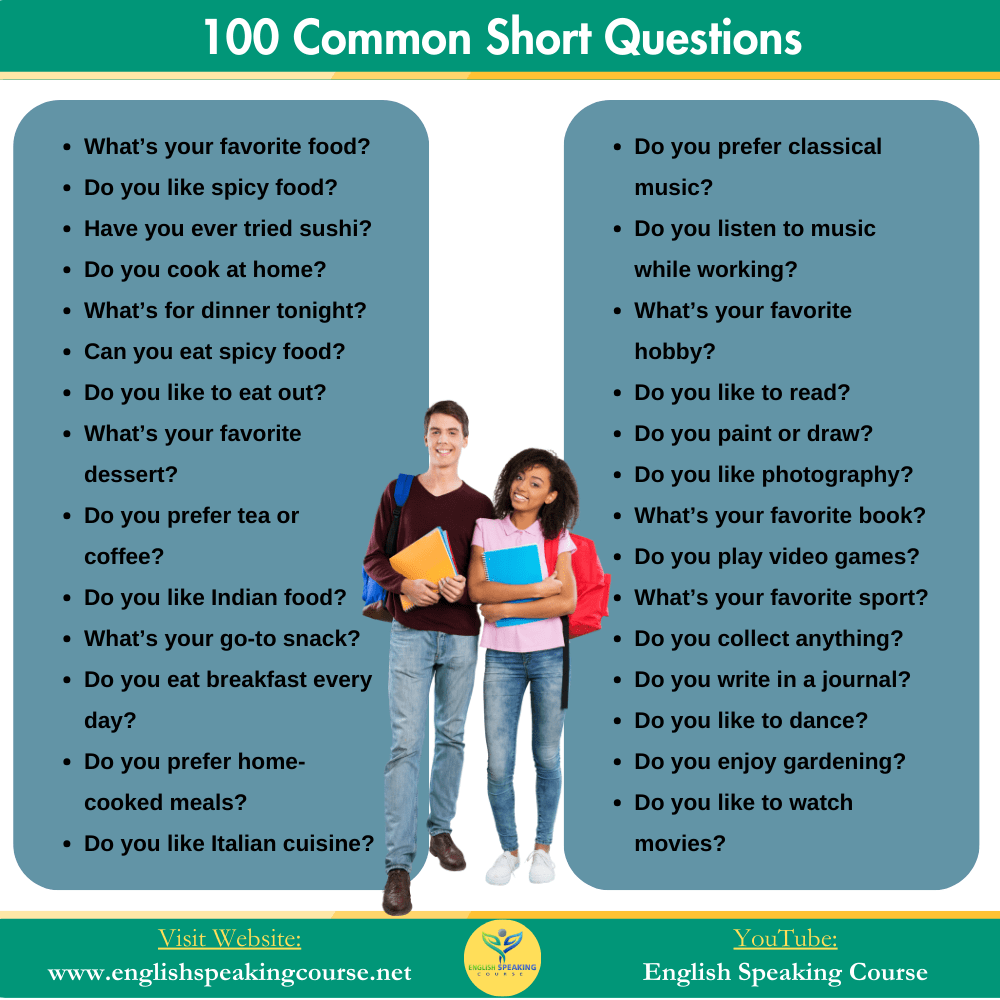 100-common-short-questions-in-English